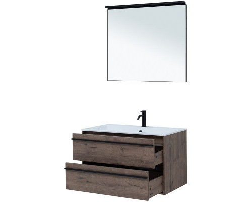 Комплект мебели для ванной Aquanet Lino 90 271958 подвесной Дуб Веллингтон