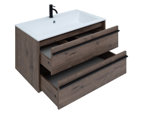 Комплект мебели для ванной Aquanet Lino 90 271958 подвесной Дуб Веллингтон