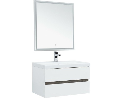 Комплект мебели для ванной Aquanet Беркли 80 258909 подвесной Белый Дуб рошелье