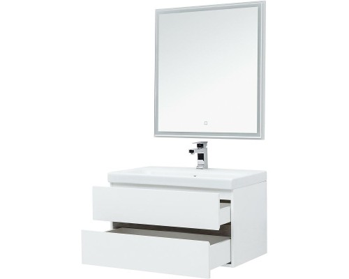 Комплект мебели для ванной Aquanet Беркли 80 258909 подвесной Белый Дуб рошелье