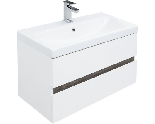 Комплект мебели для ванной Aquanet Беркли 80 258969 подвесной Белый Дуб рошелье