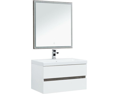 Комплект мебели для ванной Aquanet Беркли 80 258969 подвесной Белый Дуб рошелье