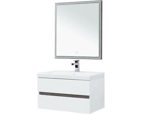 Комплект мебели для ванной Aquanet Беркли 80 258969 подвесной Белый Дуб рошелье