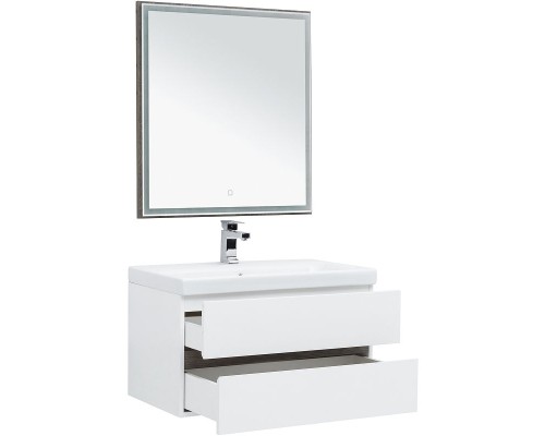 Комплект мебели для ванной Aquanet Беркли 80 258969 подвесной Белый Дуб рошелье