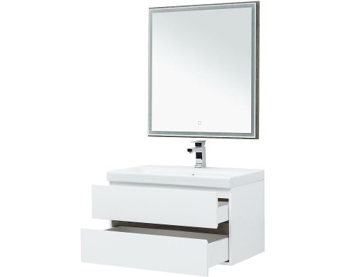 Комплект мебели для ванной Aquanet Беркли 80 258969 подвесной Белый Дуб рошелье