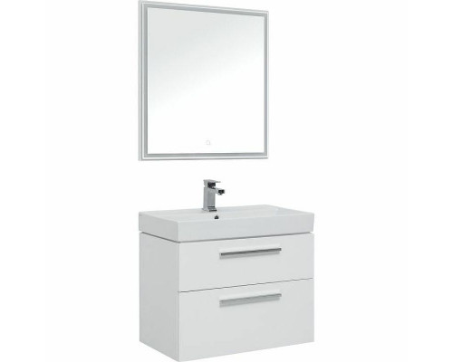 Комплект мебели для ванной Aquanet Nova 75 243255 подвесной Белый глянец