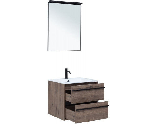 Комплект мебели для ванной Aquanet Lino 60 271952 подвесной Дуб Веллингтон