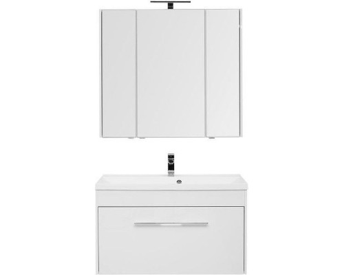 Комплект мебели для ванной Aquanet Августа 100 287677 подвесной Белый