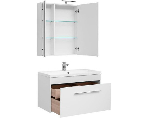 Комплект мебели для ванной Aquanet Августа 100 287677 подвесной Белый