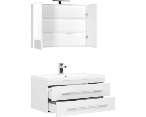 Комплект мебели для ванной Aquanet Нота 90 287702 подвесной Белый