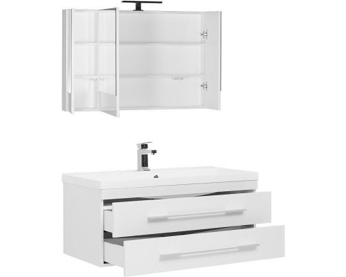 Комплект мебели для ванной Aquanet Нота 100 287696 подвесной Белый