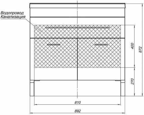 Комплект мебели для ванной Aquanet Верона 90 287660 Белый