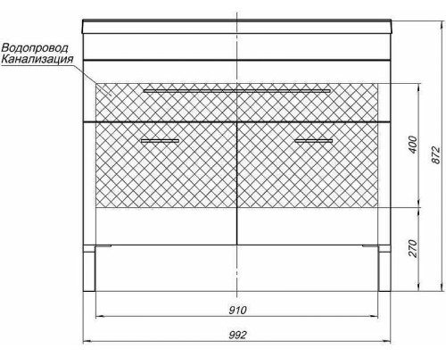 Комплект мебели для ванной Aquanet Верона 100 287654 Белый