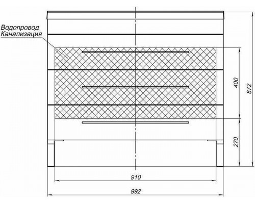 Комплект мебели для ванной Aquanet Верона 100 287655 Белый
