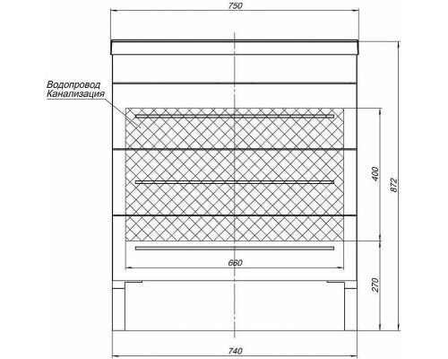 Комплект мебели для ванной Aquanet Верона 75 287658 Белый
