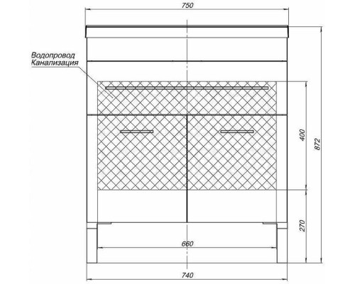 Комплект мебели для ванной Aquanet Верона 75 287659 Белый