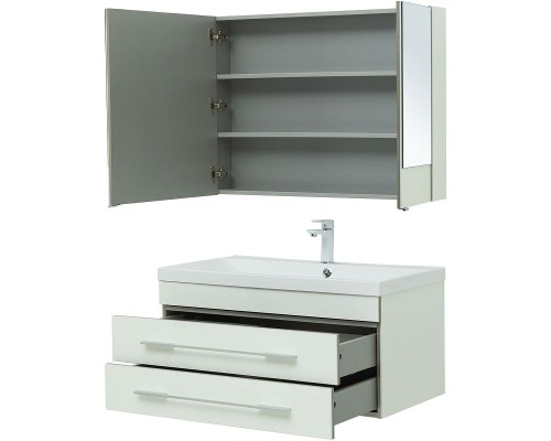 Комплект мебели для ванной Aquanet Верона 90 287653 подвесной Белый