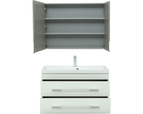 Комплект мебели для ванной Aquanet Верона 90 287653 подвесной Белый