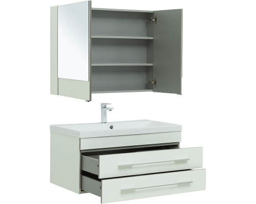 Комплект мебели для ванной Aquanet Верона 90 287653 подвесной Белый