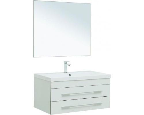 Комплект мебели для ванной Aquanet Верона 90 287639 подвесной Белый матовый