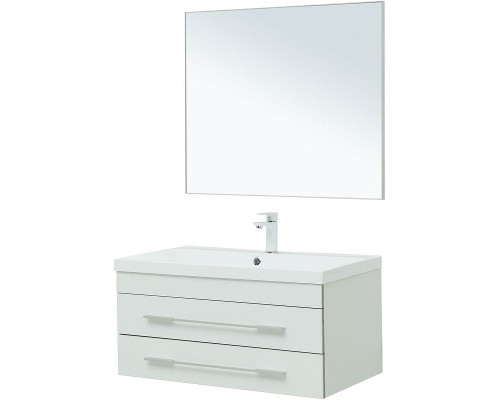 Комплект мебели для ванной Aquanet Верона 90 287639 подвесной Белый матовый