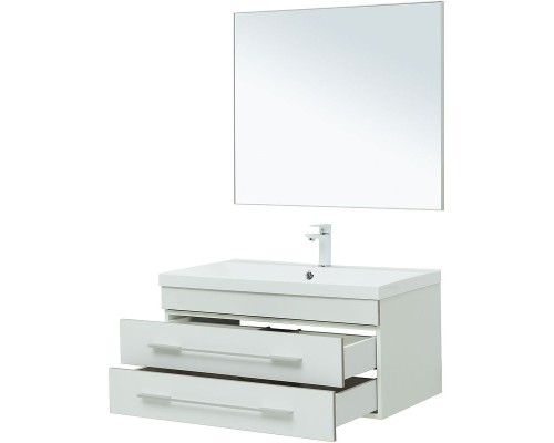 Комплект мебели для ванной Aquanet Верона 90 287639 подвесной Белый матовый