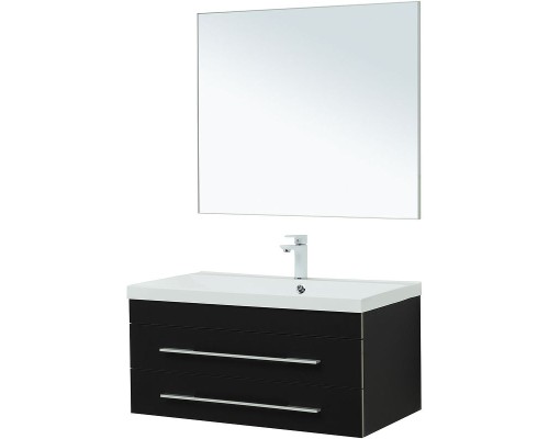 Комплект мебели для ванной Aquanet Верона 90 287640 подвесной Черный матовый