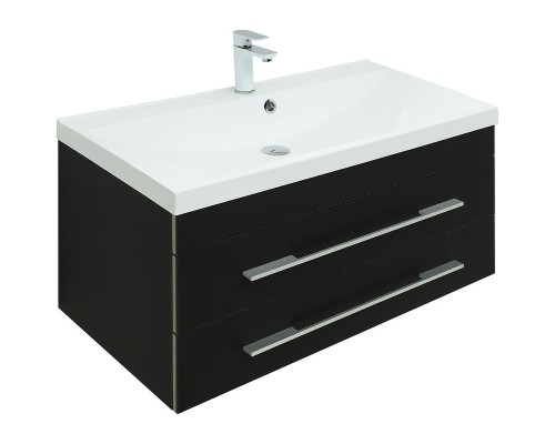 Комплект мебели для ванной Aquanet Верона 90 287640 подвесной Черный матовый