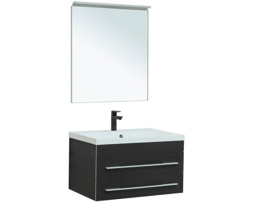 Комплект мебели для ванной Aquanet Верона 75 287638 подвесной Черный матовый