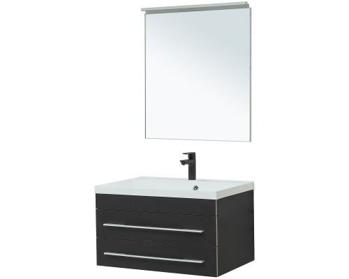 Комплект мебели для ванной Aquanet Верона 75 287638 подвесной Черный матовый