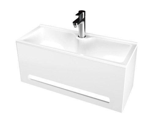 Панель с раковиной 1MarKa Tiny S 50 У84219 подвесная Белая глянцевая