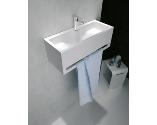 Панель с раковиной 1MarKa Tiny S 50 У84219 подвесная Белая глянцевая