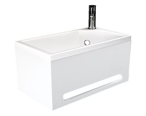 Панель с раковиной 1MarKa Tiny XS Mini 39 R У84218 подвесная Белая глянцевая