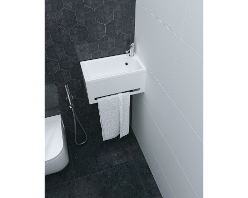 Панель с раковиной 1MarKa Tiny XS Mini 39 R У84218 подвесная Белая глянцевая