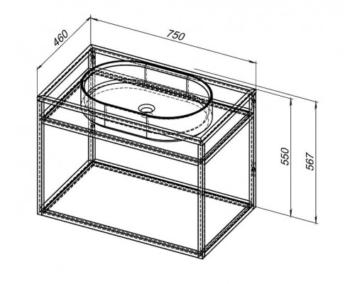 Консоль под раковину Allen Brau Liberty 75 1.33001.60 Медь браш