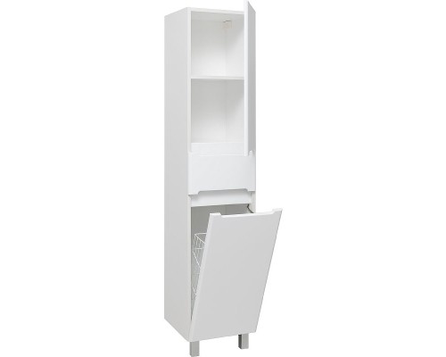 Шкаф пенал Runo Парма 35 R УТ000002867 с бельевой корзиной Белый