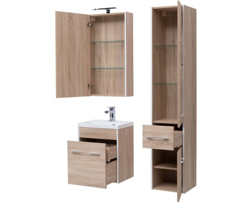 Шкаф пенал Aquanet Августа 35 210017 Дуб сонома