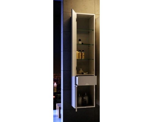 Шкаф пенал Aqwella 5 Stars Malaga 30 Mal.05.03/L/CD Крафт темный