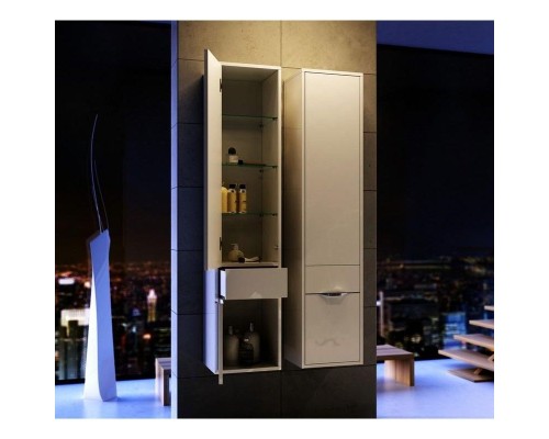 Шкаф пенал Aqwella 5 Stars Malaga 30 Mal.05.03/L Белый