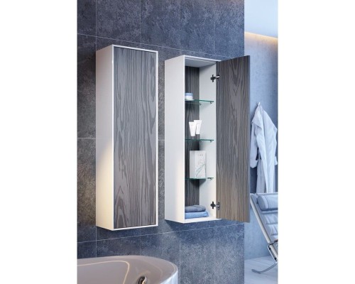 Шкаф пенал Aqwella 5 Stars Genesis 35 GEN0535MG подвесной Миллениум серый