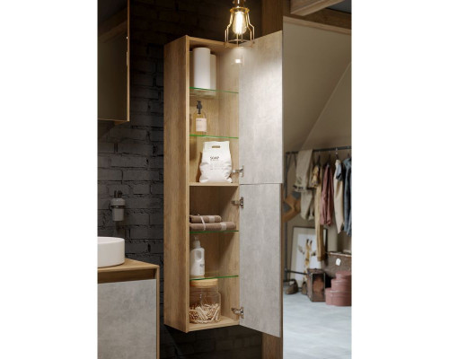 Корпус шкафа пенала Aqwella 5 Stars Mobi 36 MOB0535DB подвесной Дуб балтийский