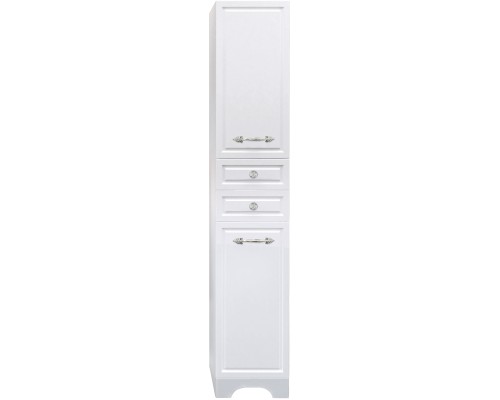 Шкаф пенал 1MarKa Прованс 35Н Белый глянцевый