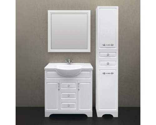 Шкаф пенал 1MarKa Прованс 35Н Белый глянцевый