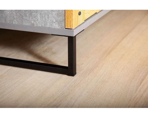 Шкаф пенал Бриклаер Лофт 35 4627125413360 с бельевой корзиной Метрополитен грей