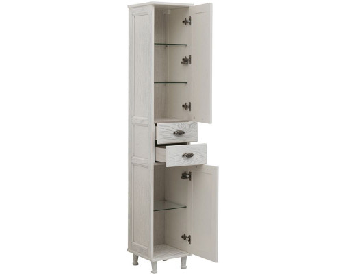 Шкаф пенал Aquanet Тесса 35 201807 Жасмин Серебро