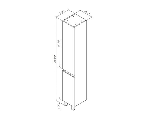 Шкаф пенал AM.PM X-Joy 30 M85ACSR0306WG Белый глянец