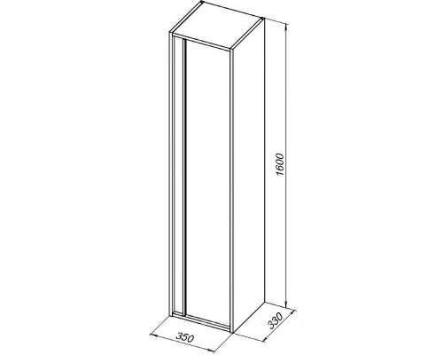 Шкаф пенал Aquanet Lino 35 253909 подвесной Белый матовый