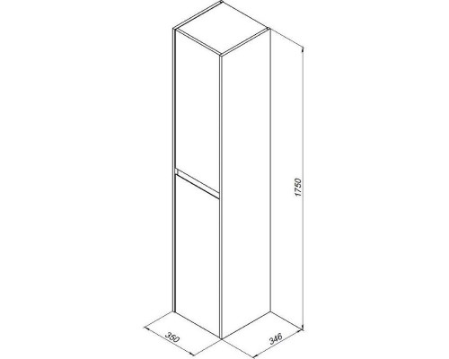 Шкаф пенал Aquanet Nova Lite 35 249522 подвесной Дуб рустикальный