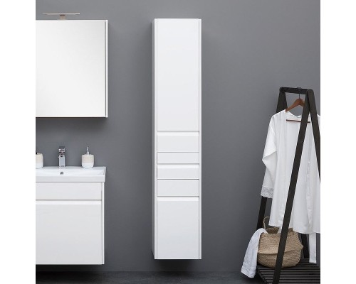 Шкаф пенал Aquanet Палермо 35 L 237410 подвесной Белый глянец