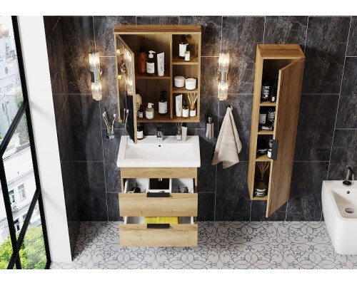 Шкаф пенал Onika Легран 30.10 403068 подвесной Дуб галифакс